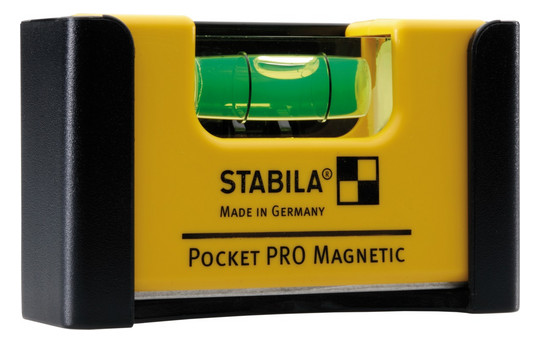 Stabila Mini-Wasserwaage 7,2cm 17953 Pocket Pro Magnetic mit Gürtelclip